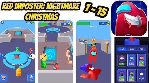 Red Imposter: Nightmare Christmas Game All levels 1-15 Gameplay Walkthrough (iOS-Android)