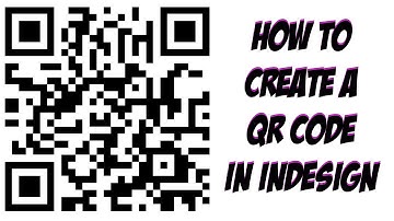 How To Create A QR Code in Adobe Indesign CC