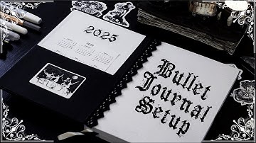 2025 Goth Bullet Journal Setup ~ simple and stunning 🦇