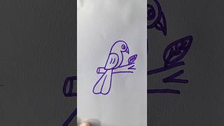 How To  draw beautiful birds Drawing Using letter D 🐦🐦 #shorts #birdsdrawing #stepbystep #drawing