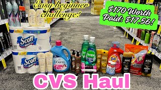 CVS Haul- Easy Beginner Challenge! Total Haul $170 Worth for $17.56! 2/12-18/23 CVS Couponing
