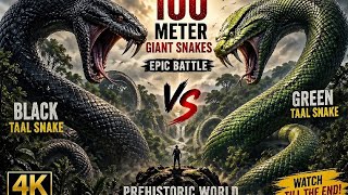 100 Meter Giant Snakes Clash | Epic Prehistoric Jungle Battle in 4K Ultra HD 🐍🌋