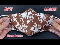 Diy New Design Breathable Face Mask No Fog On Glasses Easy Pattern Sewing Tutorial | P&K Handmade |