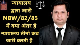What is the difference between NBW/82/83 issued by the court? When does the court issue all three...