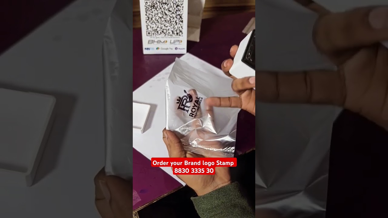 Print on any type of plastic material Permanent ink stamp Order on WhatsApp