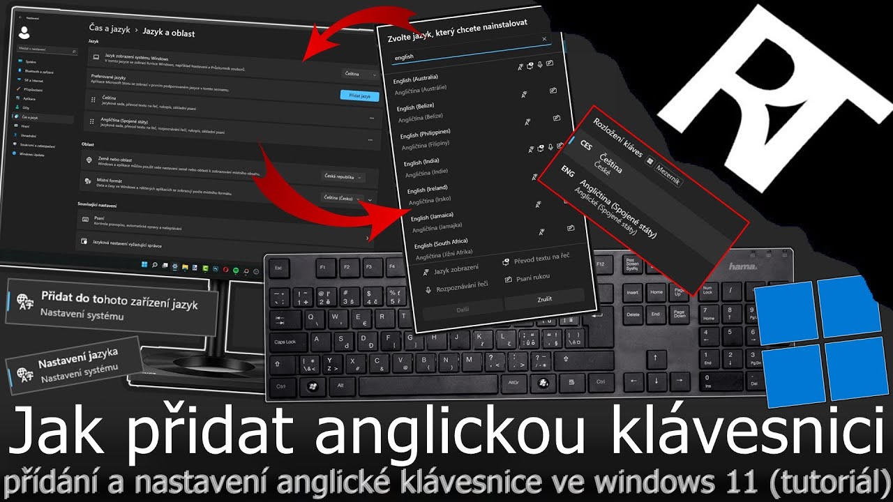 Jak změnit klávesnici na anglickou Win 11?