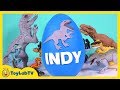 HUGE Jurassic World Play Doh Surprise Egg with Indominus Rex, T-Rex, Surprise Toys & Dino Fossil Kit