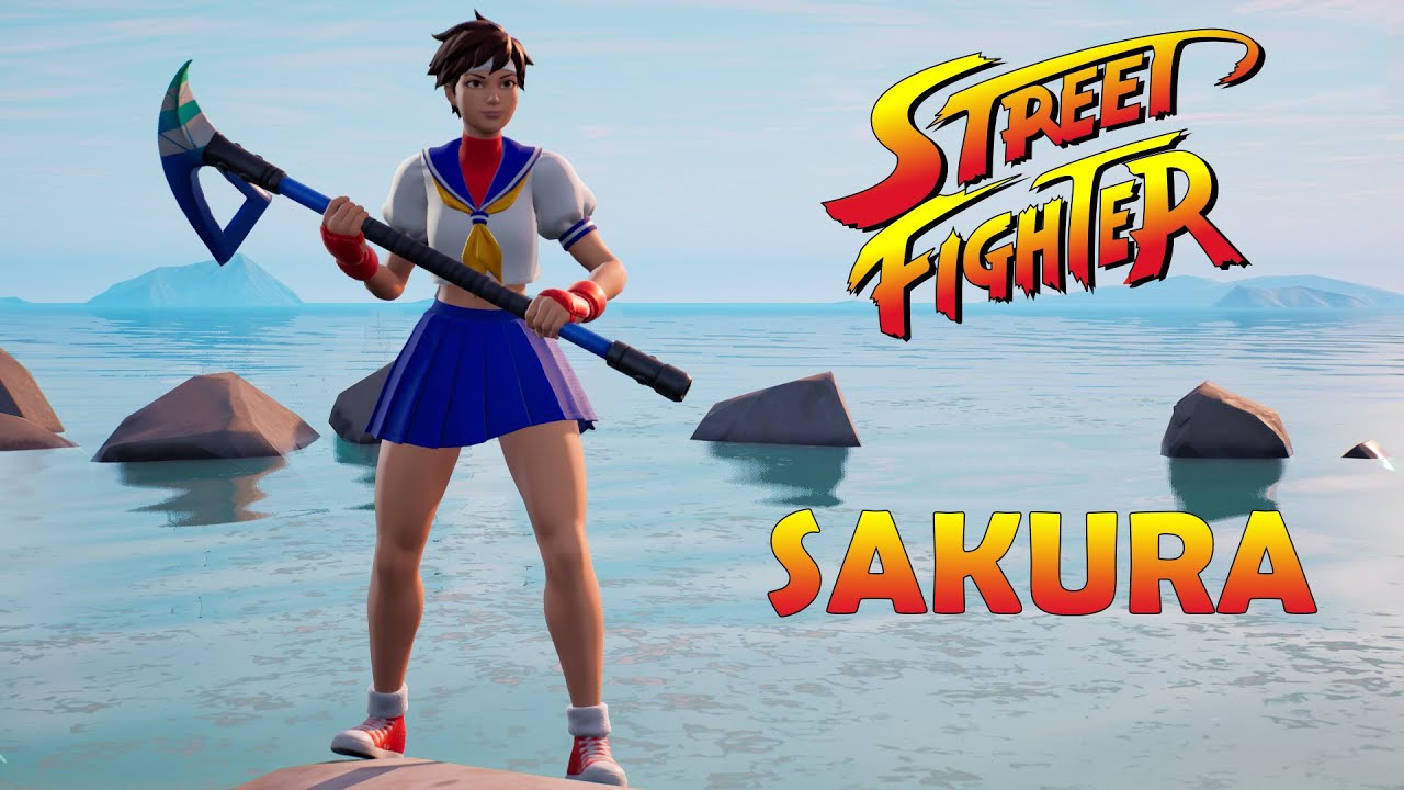 FORTNITE JOGANDO COM A NOVA SKIN SAKURA (STREET FIGHTER x