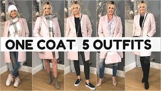 HOW TO STYLE WINTER COAT | 1 COAT-5 OUTFITS screenshot 3