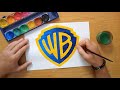 How to draw the WARNER BROS logo 2023