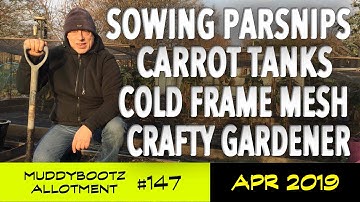 MuddyBootz Allotment #147 - Sowing Parsnips & Carrots - Cold Frame Mesh - Gardeners Lottery Award