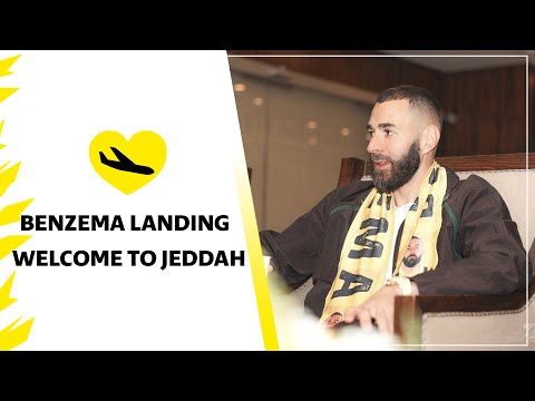 النجم العالمي " كريم بنزيما " في جدة !🤩💛🖤 | Benzema landing 🛬 Welcome to Jeddah 🤩🐅