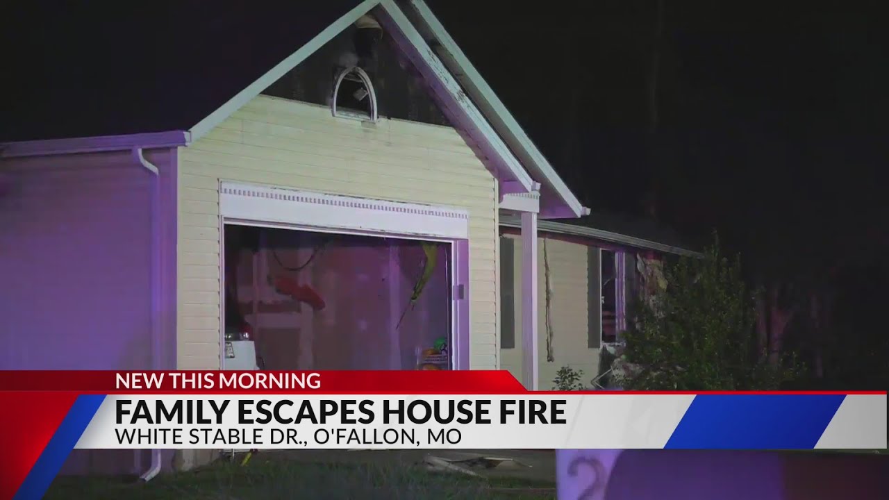 O'Fallon family of five escapes house fire - YouTube
