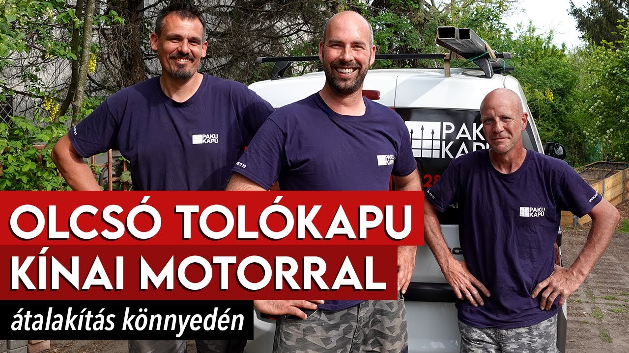 Olcsó tolókapu kínai motorral - átalakítás könnyedén - szárnyasból tolókaput készítünk