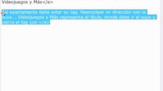 Crear backlinks - Hacer enlaces html
