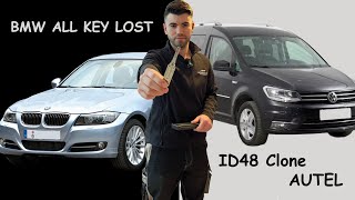 будни автоключника 4 / Volkswagen ID48 Clone AUTEL 608IM  / BMW E90 по полной утери CAS3 Lishi HU92