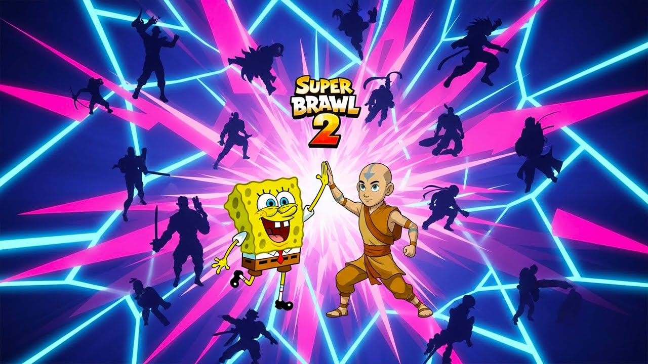 This Tag Team Is BROKEN! SpongeBob & Aang vs Everyone | Super Brawl 2