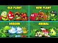 PvZ2 - 5Teams OLD x NEW x ANIMAL x MAGIC x DRAGON Battle - Which Plants Team Will Win ?