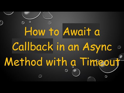 How to Await