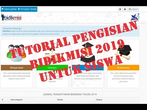 TUTORIAL LENGKAP PENGISIAN BIDIKMISI 2019 UNTUK SISWA