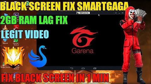 How To Fix Smart Gaga Black Screen Problem🔥👽 | Fix lag in 2 Min ( Hud + sensitivity)⚡1Gb ram pc🇮🇳