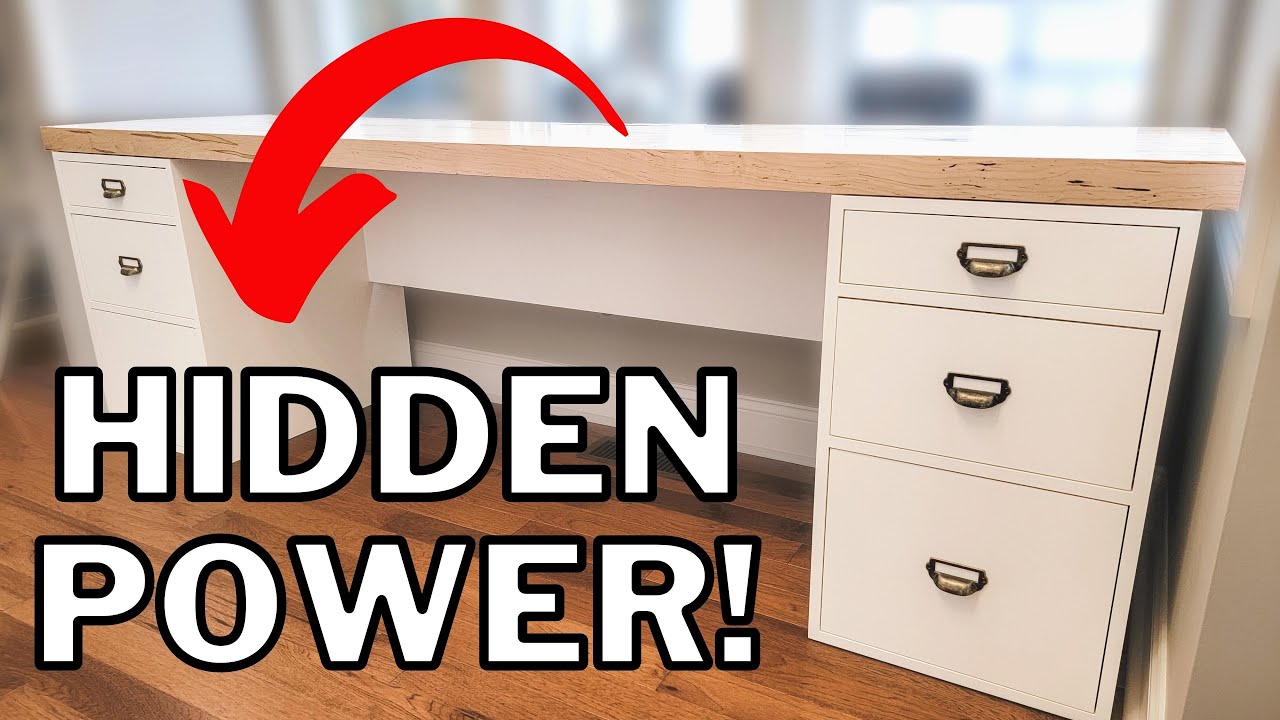 DIY Storage Desk For Home Office --Building Plans and Tutorial