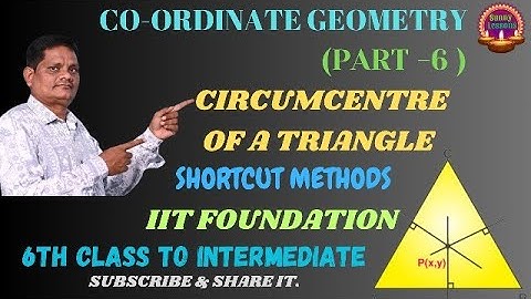 circumcentre of triangle | coordinate geometry | point of concurrence of perpendicular bisectors