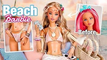 Custom Beach Girl Barbie Doll! (Mermaid Makeover)