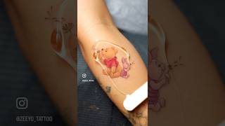 푸와 피글렛 🩷 #tattoo #tattooart #tattoolover #cutetattoo #poohdrawing #pooh #piglet #타투영상 #푸타투 #귀여운타투