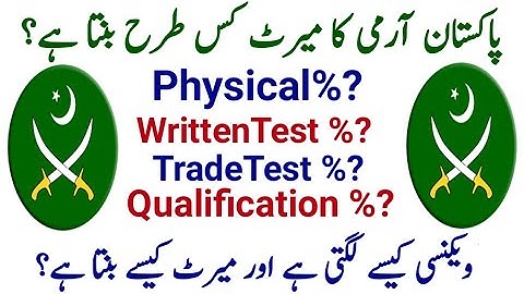 Pakistan Army Merit list Vacancy Kaise Lagti hai Aur Merit Kaise Banta Hai