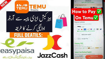 TEMU - temu app se order kaise kare | Jazzcash | Easypaisa | temu app payment method with easypaisa
