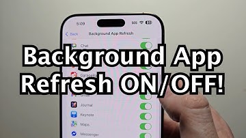 iPhone How to Turn Background App Refresh ON / OFF (iOS 18)
