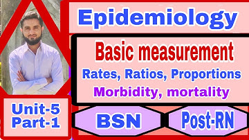 Basic Measurement (Epedmiology)[Unit-5/part-1]{Rates, Ratios, Proportions, Morbidity} BSN/Post-RN