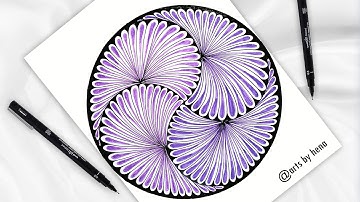 Doodle art | Zentangle art | Zentangle | Zendoodle | Zentangle patterns | Step by step