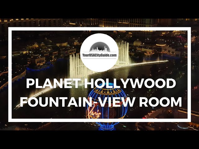 BEST VIEW from PLANET HOLLYWOOD Hotel Casino Las Vegas ULTRA HIP City Strip  Fountain View Room Tour😍 