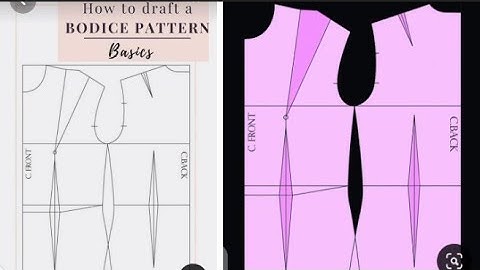 How to draft a Natalie Bray shoulder dart bodice block pattern in INCHES