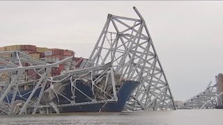 Coast Guard crews begin to clear wreckage of Key Bridge after collapse | NBC4 Washington