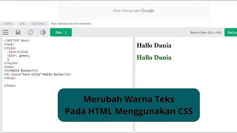 Cara Merubah Warna Teks Menggunakan CSS