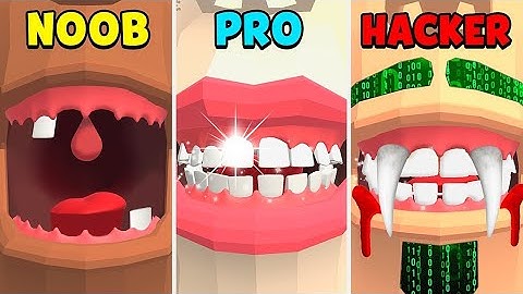 noob vs PRO vs HACKER in tooth run #tooth