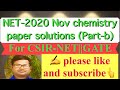 CSIR NET Chemical Science NOV-2020 Part-B discussion Video (2)