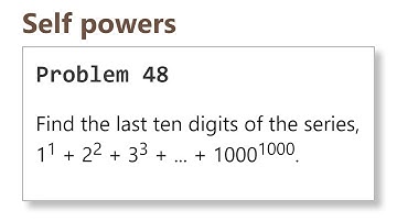Project Euler: Problem 48 (C/C++)
