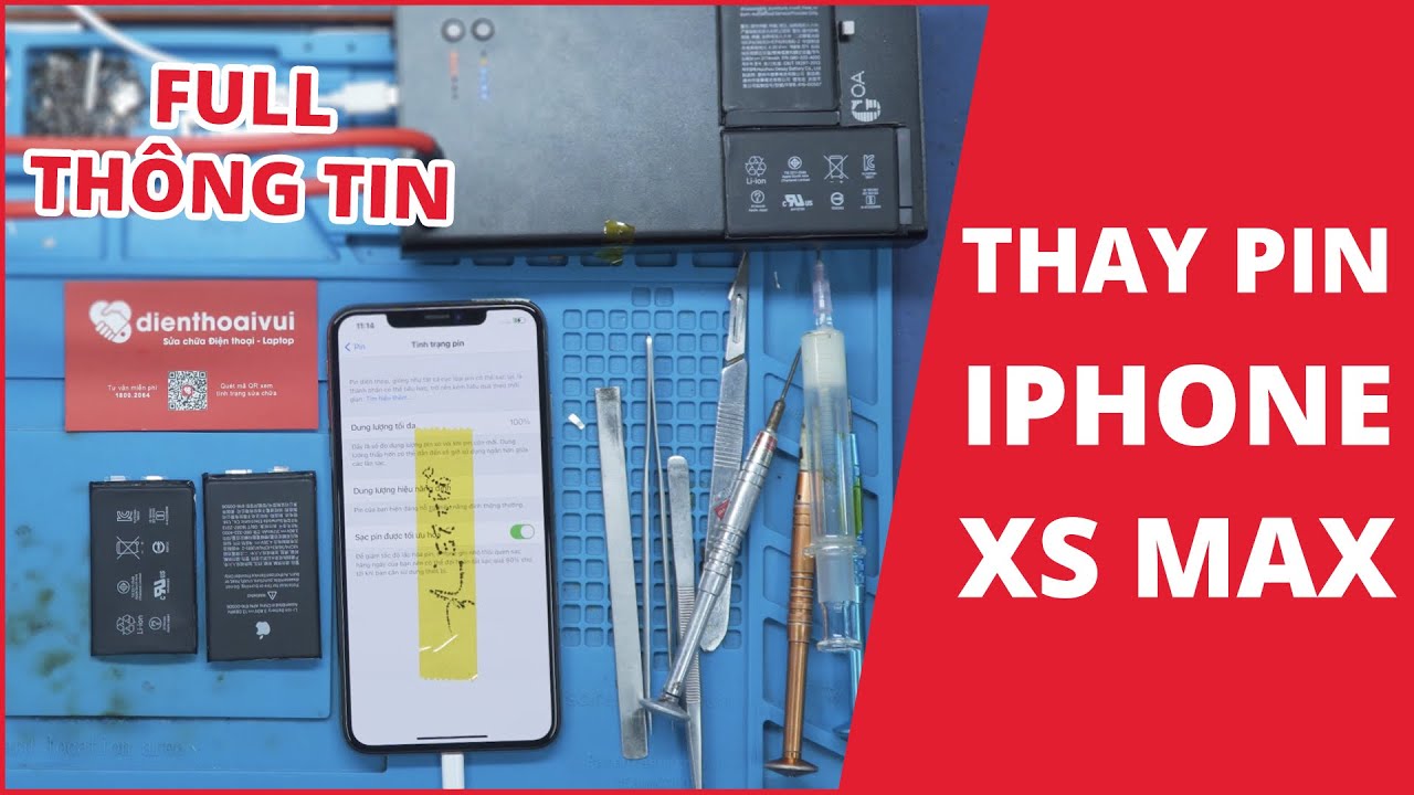 thay pin iphone chính hãng Update New iPHONE XS MAX THAY PIN BÁO FULL THÔNG TIN