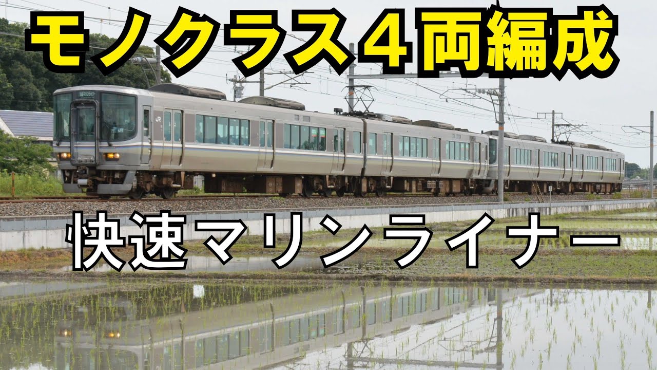 【レア編成!!快速マリンライナーを4両編成で運行!】 - YouTube
