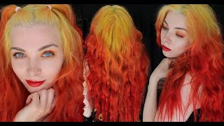 FIRE OMBRE HAIR TUTORIAL (Haare tönen ohne Haarschäden, Auswaschbar, Vegan)