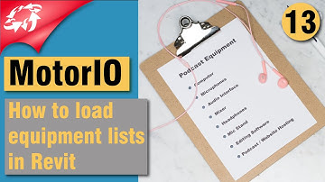 MotorIO - How to load equipment lists in Revit