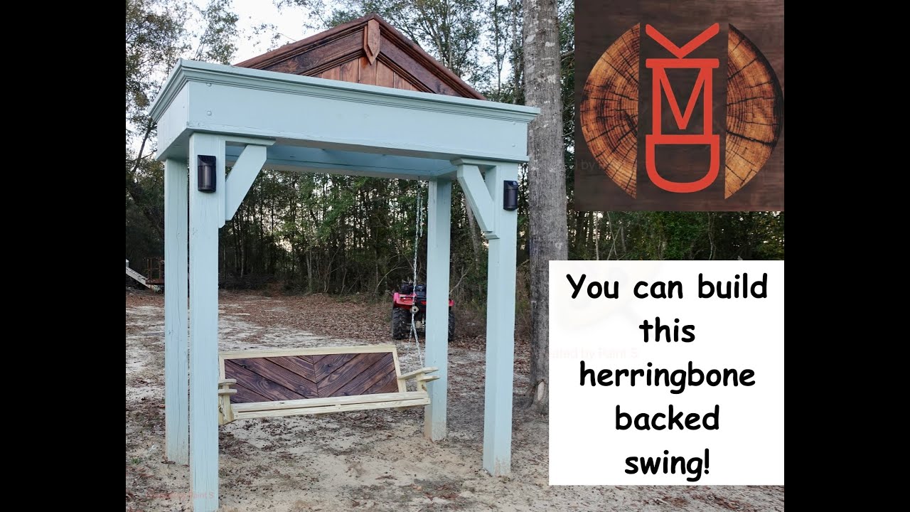 How to build a Herringbone back porch swing - YouTube