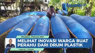 Melihat Inovasi Warga Buat Perahu dari Drum Plastik di Aceh Barat