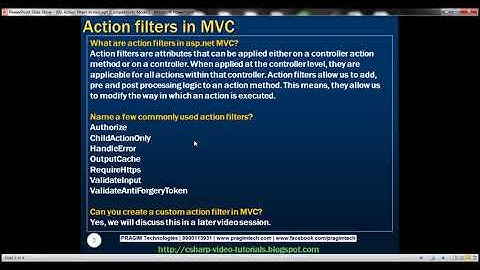 Part 69   Action filters in mvc