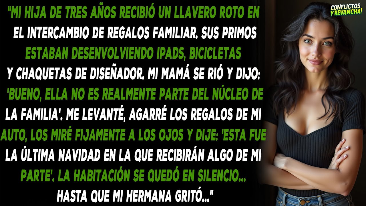 Mi hija de tres años recibió un llavero roto en el intercambio de regalos familiar.