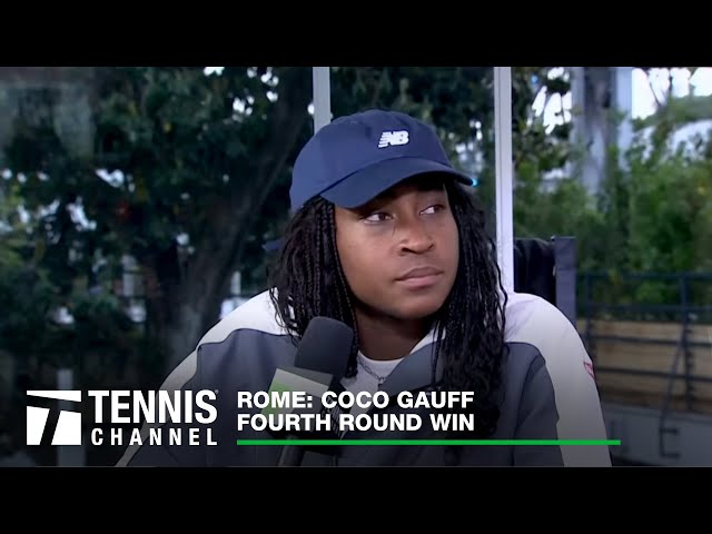 Coco Gauff Analyzes Her Win Over Paula Badosa And Talks About Her Goals | 2024 Rome Fourth Round class=